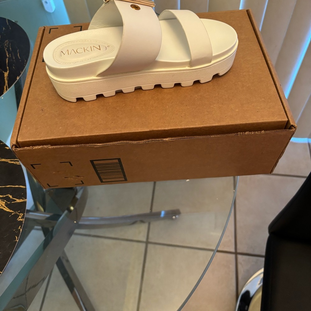 Mackin Cream Platform Sandals